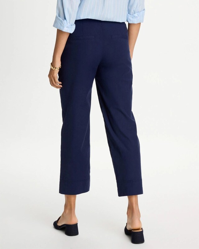 Relaxed Linen Crop Pant - image 3